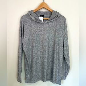 NWT Ceny Women's Pullover Hoodie Long Sleeve Relaxed Fit Black White Size Large